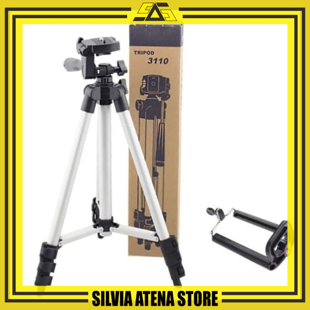 SILVIA ATENA STORE-Tripod Kamera with Smartphone Holder 1M Tripod Camera dan hp 1 Meter Free Holder 