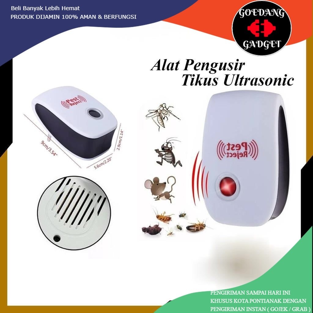 PEST REJECT ALAT PENGUSIR TIKUS DAN SERANGGA PENGUSIR TIKUS ULTRASONIC PEST REPELLER REJECK ANTI