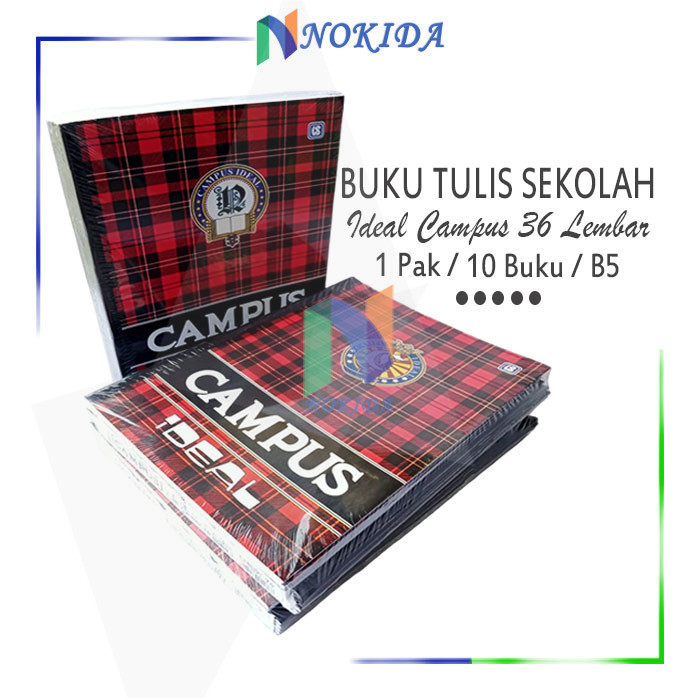

Nokida Buku Tulis Campus Ideal 36 Lembar 1 Pack 10 Buku / Buku Sekolah Kampus
