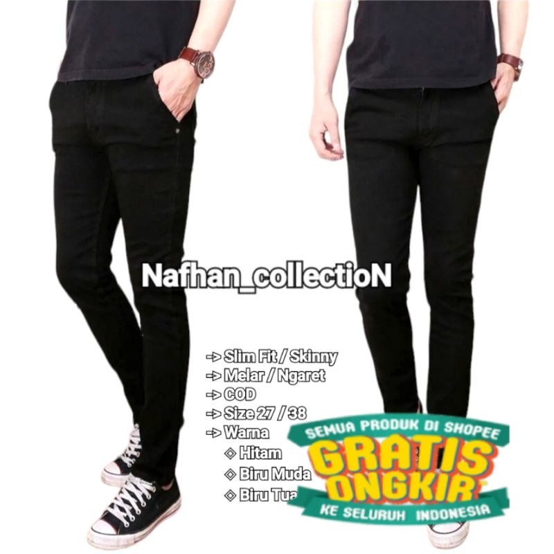 Celana jeans pria pensil Panjang Melar slimfit / Celana jeans pria slimpit / Celana pria model terba