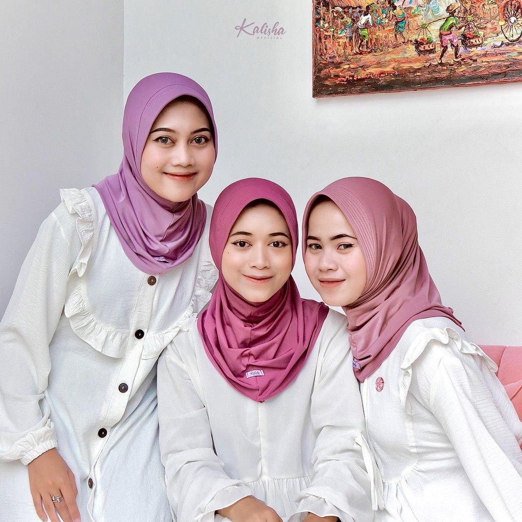 Adiba Bergo Hamidah Hijab Bergo Instan Pendek Jilbab Olahraga Jersey Premium Ukuran S by Alunaoffici