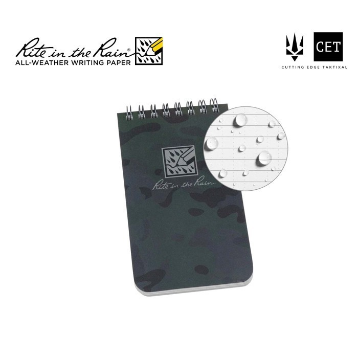 

Rite in the Rain NHC35 - Buku Lapangan Tactical Anti Air Water Resist Proof Survey Survei Catatan 135 Series - Nighthawk Camo