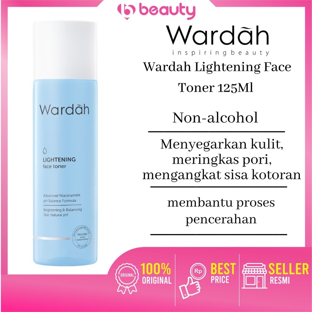 Wardah Lightening Face Toner 125Ml / Toner Wardah Lightening