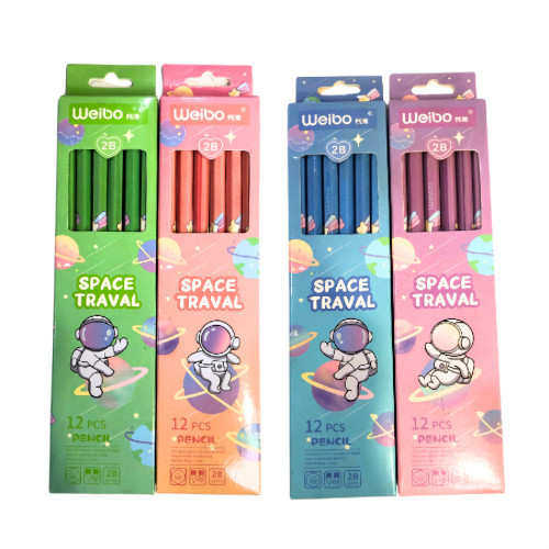 

Pensil 2B Weibo SPACE TRAVAL WB-9553 Pensil/Pencil Impor Set Alat Tulis - LUSINAN