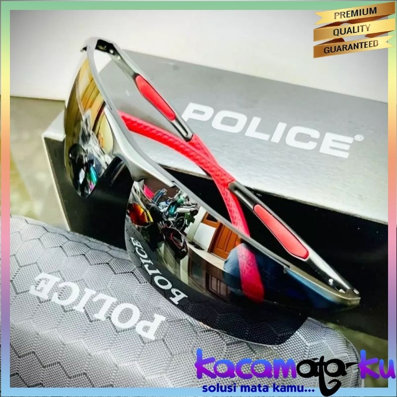 PROMO MURAH... Kacamata Hitam pria police 1910 lensa polarized sunglasses UV 400 full shet
