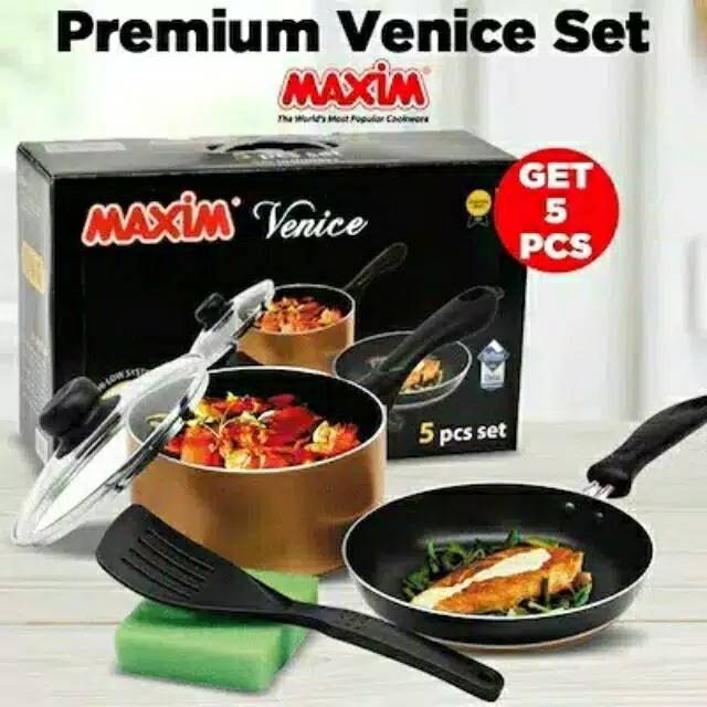 Maxim Venice Set/maxim teflon panci set