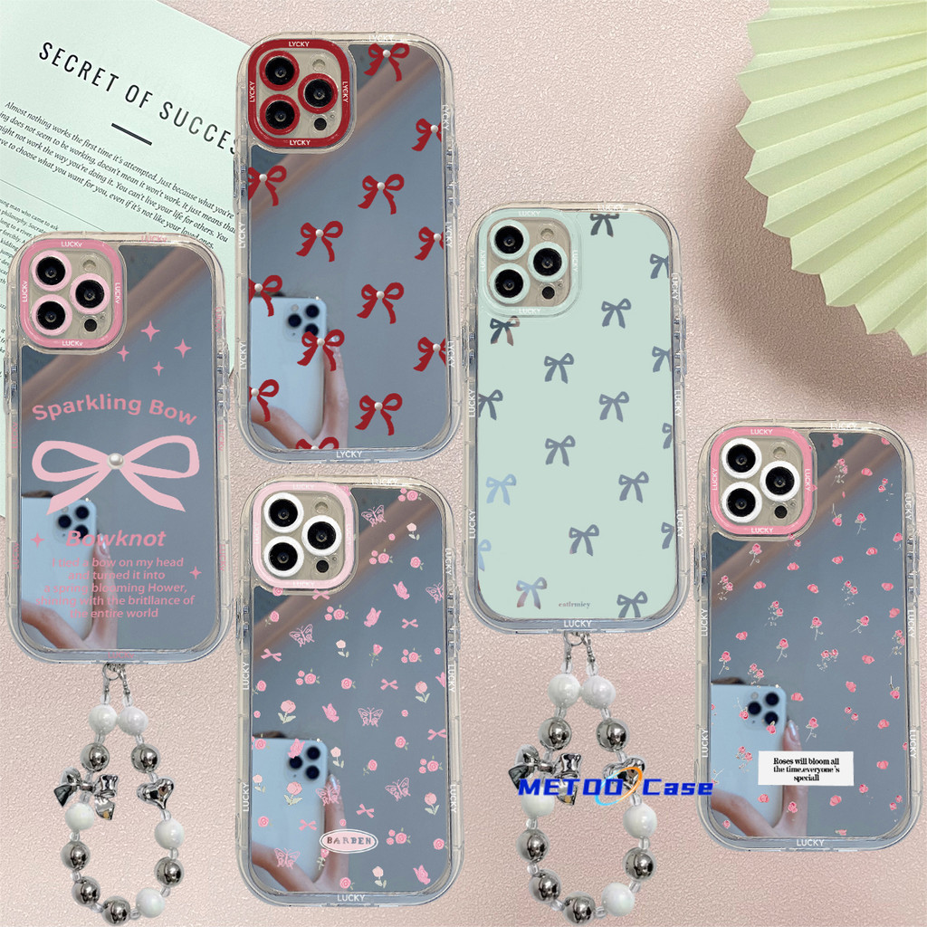 Penutup Ikatan Simpul Keberuntungan Busur Berkilau Bunga Kupu Kupu Merah Muda Yang Lucu Dan Modis Ko