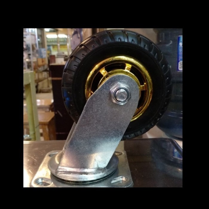 Roda Troli / Caster Wheel / Roda Karet Kembang Raven Germany 6 inch Hidup