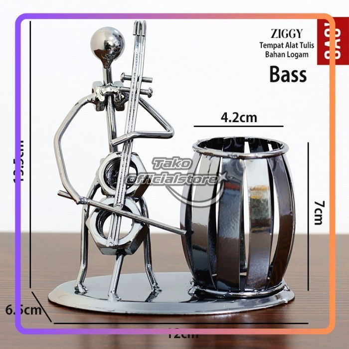

ZIGGY Tempat Pen Pena Pulpen Pensil Alat Tulis Kantor Pen Holder Ornament Dekorasi Meja Besi Logam Iron Metal Stationery Organizer Souvenir Suvenir Gift Hadiah Kado - BASS
