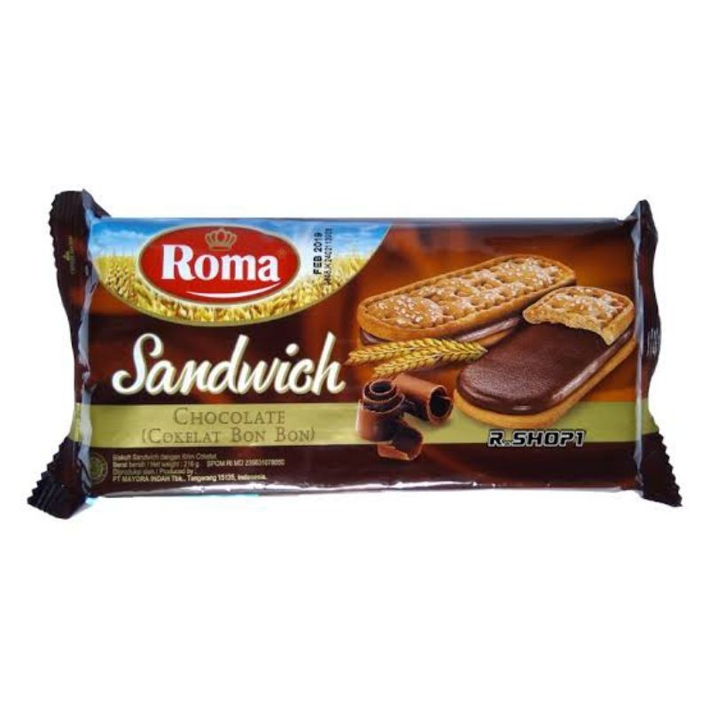 

Biskuit roma sandwich coklat