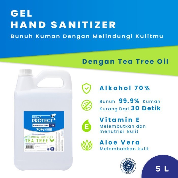PRIMA PROTECT+ Hand Sanitizer Gel 5L - Tea Tree