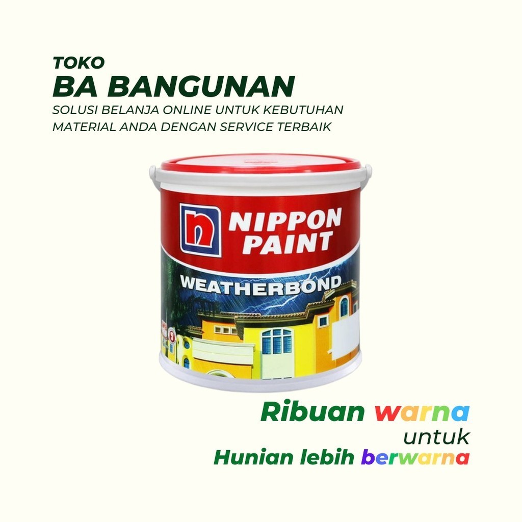 Nippon Paint Weatherbond (Tinting) -20L- Cat Premium Dinding Eksterior - snow white 1002P