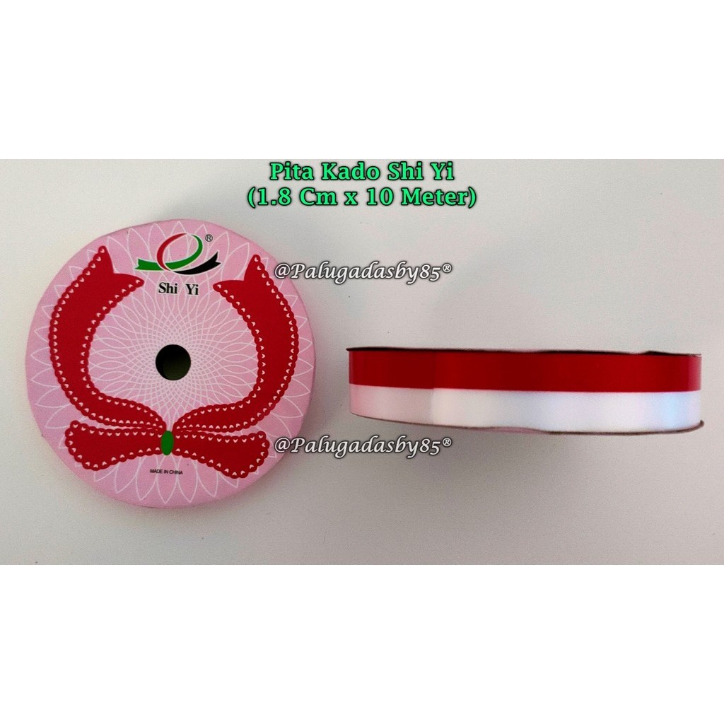 

(1 Biji) GROSIR Pita Kado Merah-Putih Lebar 18 Mm x Panjang 10 M / Pita shi Yi / Pita 17 Agustus