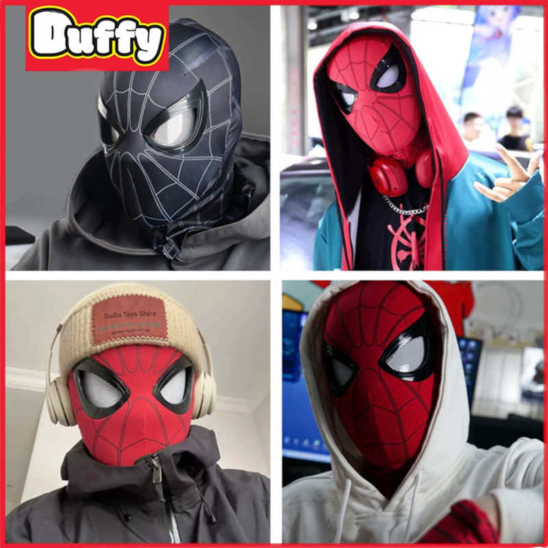 Duffy toys Bisa BerkedipTopeng Spiderman Mask / Topeng Mask Spiderman Headgear Superhero Chin Contro