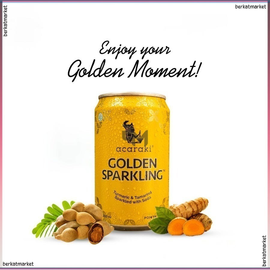 

Acaraki Golden Sparkling Water Jamu Tradisional Soda Kunyit Asam Can Minuman Sehat Herbal Kaleng 320ml