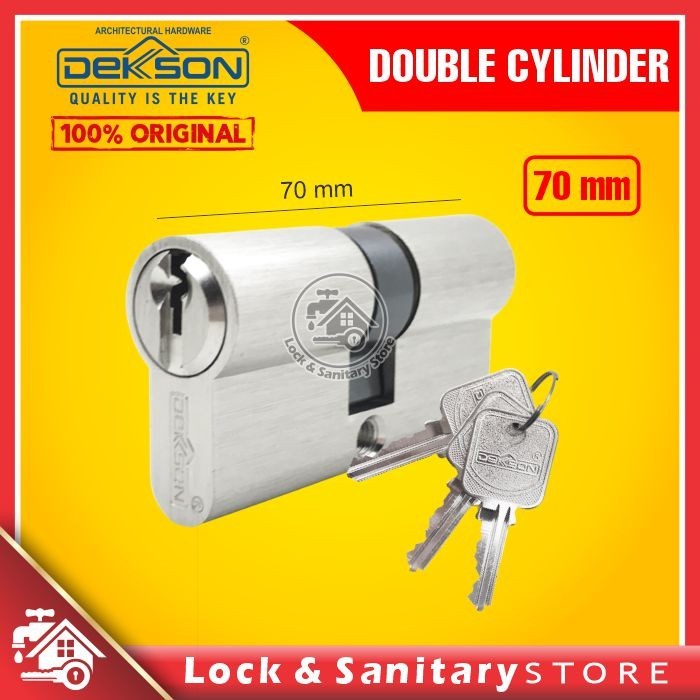 Double Cylinder Silinder Kunci Dekson Dekkson CYL DC DL 70MM SN