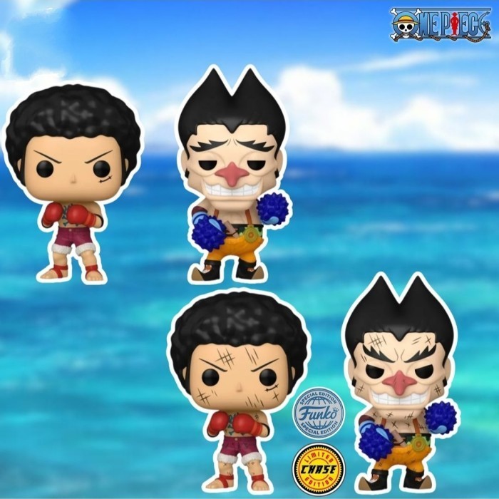 ORIGINAL Funko Pop One Piece Afro Luffy Vs Foxy 2-Pack Chance of CHASE
