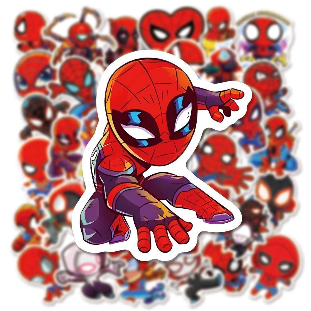 

10/50pcs Disney Movie Spiderman Stickers Anime Decals DIY Skateboard Laptop Motorcycle Waterproof Cool Sticker Kids Toy Gift