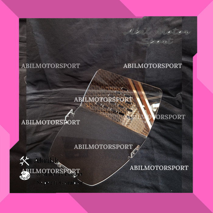 DOWNDRAFT PCX 150 TUTUP SKAT BAGASI TEBAL 5 MILI SEKAT BAGASI PEMISAH BOX BAGASI TRANSPARAN AKRILIK 