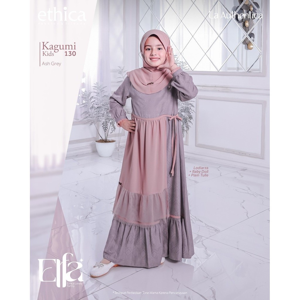Ethica Set Gamis Hijab Anak Kagumi Kids 130 [Sarimbit Elfa 270 & Elfa 274]