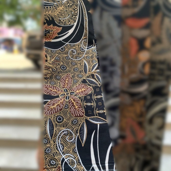 KAIN BATIK METERAN BAHAN BSY FOIL PREMIUM PA 018 - HITAM COKSU