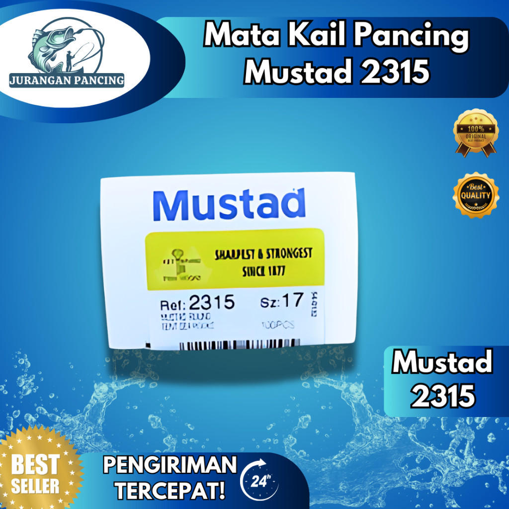 mata kail pancing mustad 2315 / Buta (tidak ada lubang)no.16/17/18/19/20