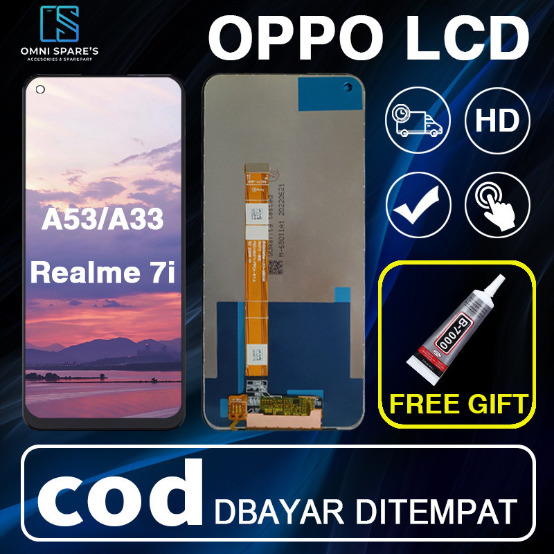 【ORIGINAL】LCD Oppo A53 / Realme C17/ Realme 7i /A33 Fullset Original layar hp Touchscreen asli new c