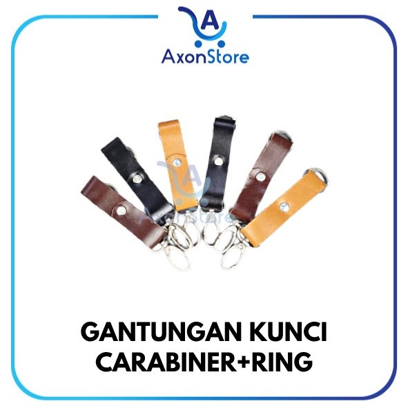 

ASLI KULIT : Gantungan Kunci Key Chain CARABINER Sapi Leather Genuine