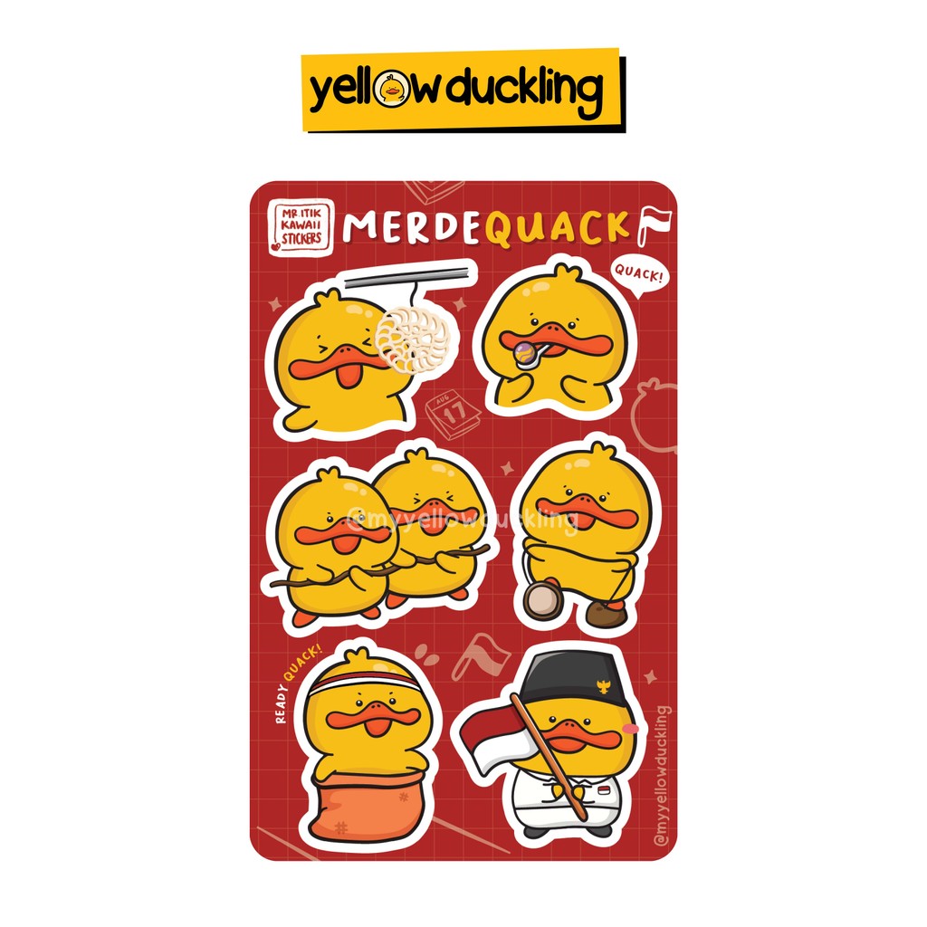 

STICKER - ITIK MERDEQUACK - YELLOW DUCKLING