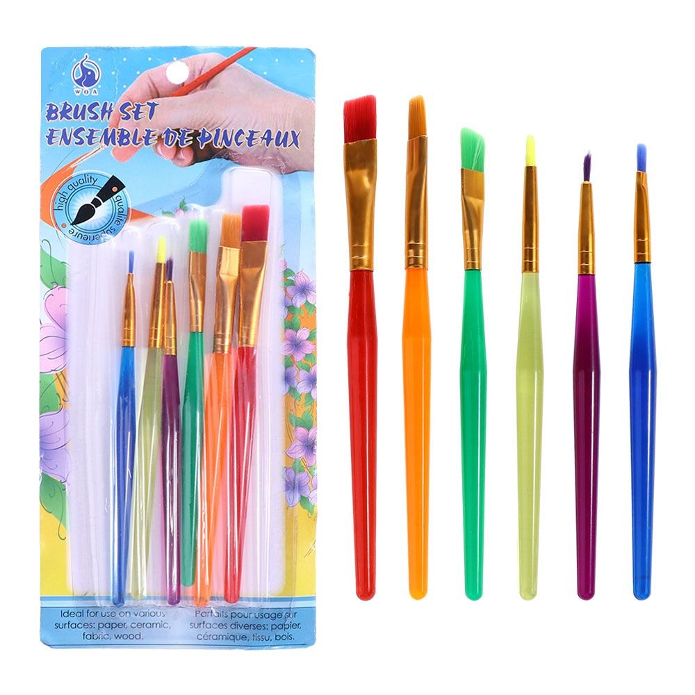 

6pcs/set Children Drawing Stationery Painting Watercolor Art Paint Brushes Acrylic Oil Brushes Art Supplies Painting Kits