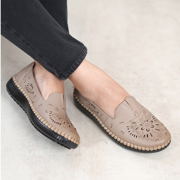 POLLUX MONDAY WDQ 2302 - SEPATU FLAT SHOES WANITA BAHAN KULIT