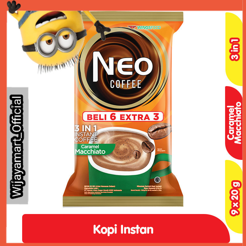 

NEO Coffee Kopi Macchiato Karamel Sachet 9 x 20 g