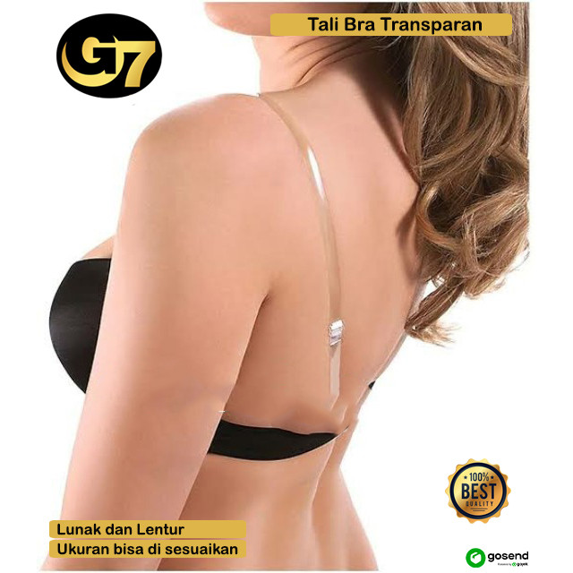 Tali Bra Transparan Pengikat BH Bening Silikon Lembut Aksesoris Wanita Tali Tambahan Dalaman Wanita 