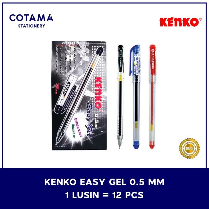 

Pulpen Kenko Easy Gel 0.5 mm - 1 lusin isi 12 pcs
