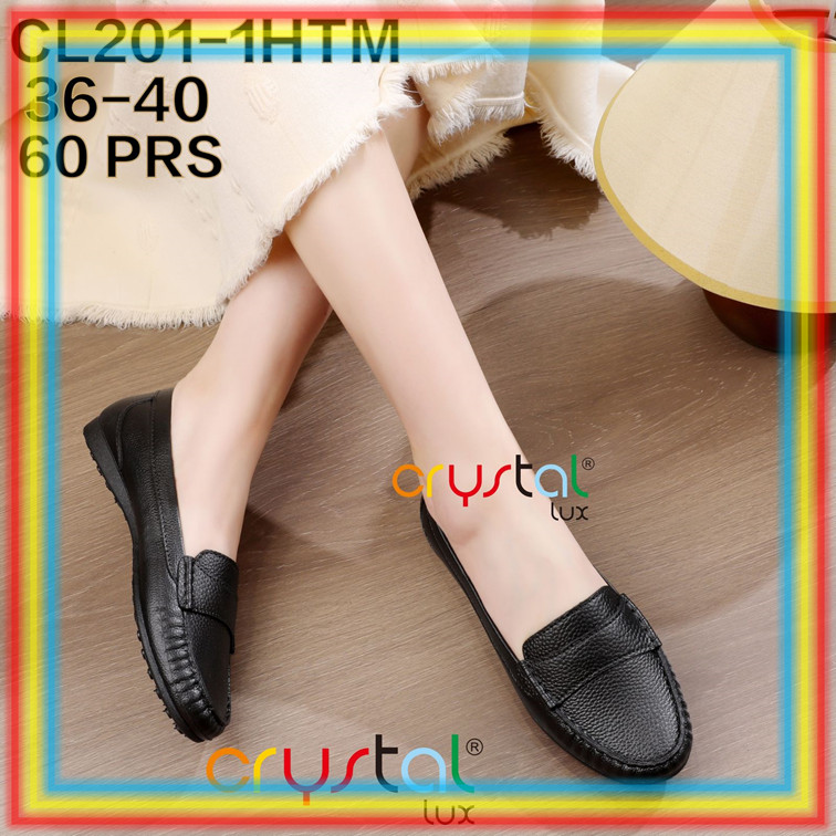 CL201-1 Sepatu Sandal Wanita Motif Polos Crystal Lux Sendal Selop Cewek Slop Karet Lentur Glanzton