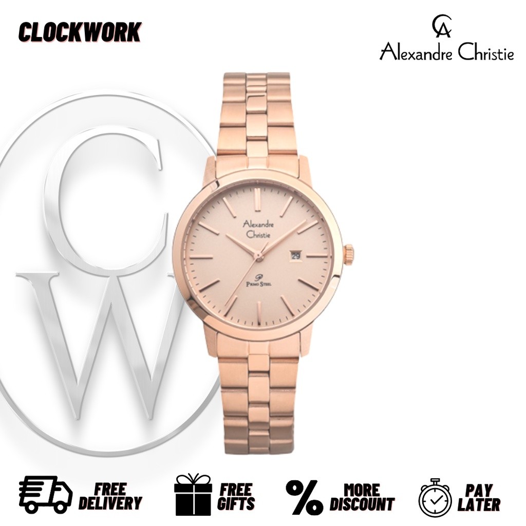 Jam Tangan Alexandre Christie Primo AC 1007 LDBRGLN Wanita Rantai
