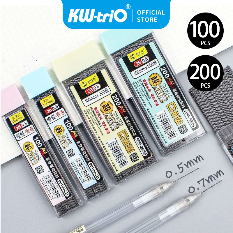 

HM70 Isi Pensil Mekanik 2B 0.5MM 100Pcs/200Pcs Pensil Refill Pensil isi Ulang Untuk Menggambar Menulis Sketsa Refil / Isi Pensil Mekanik 2.0 mm Eselon PL-100 / Refill Pensil 2B