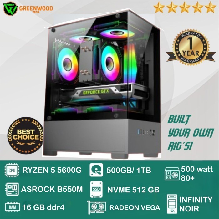 PC Gaming CPU AMD Ryzen 5 5600GT HEMAT DAYA -KOMPUTER DESIGN, GAME & EDITING-