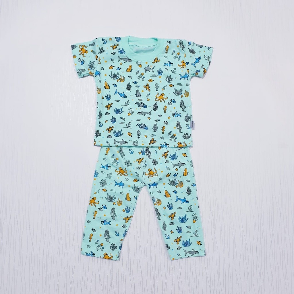 Baju Baby Gracia Setelan Oblong Anak bayi Motif Gurita / Baju bayi