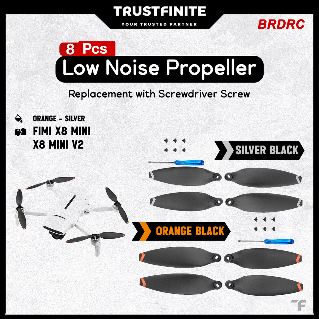 BRDRC Low Noise Propeller Fimi X8 MINI V2 V1 / Baling Baling X8 Mini / X8 Mini V2