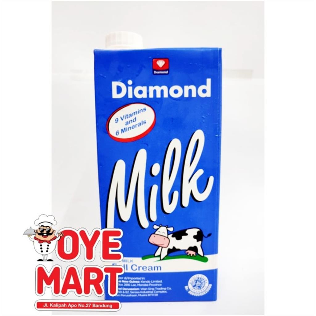 

DIAMOND MILK UHT FULL CREAM 1LITER / SUSU UHT