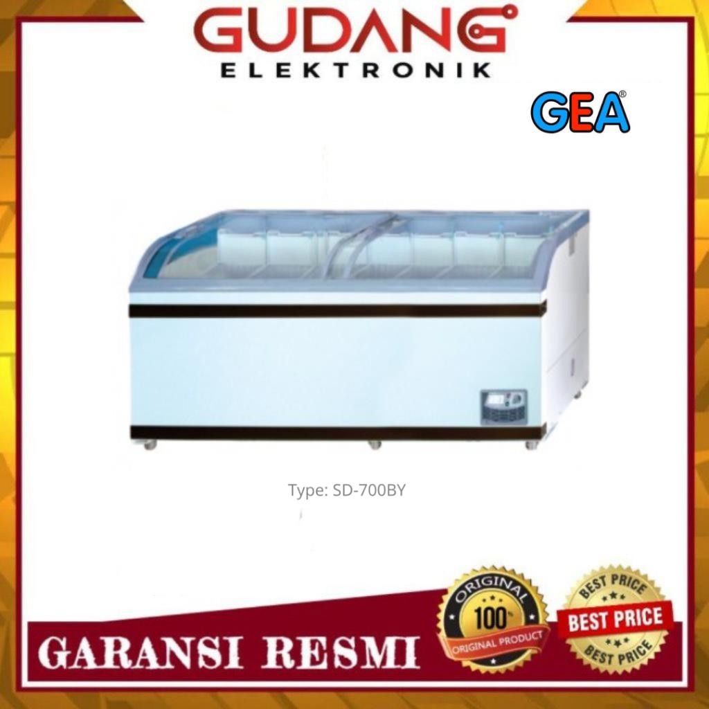 SLIDING CURVE GLASS FREEZER GEA 700 LITER SD-700BY FREEZER GEA SD 700 BY