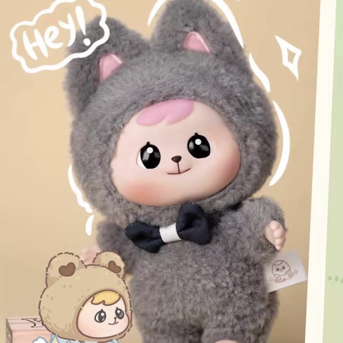 Bao AO Cuddle Rabbit Fuzzy Cute Vinyl Plush Plushie Keychain Bag Charm Blind Box Boneka Open Confirm