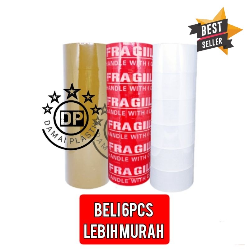 

LAKBAN BENING SELOTIP LAKBAN COKLAT FRAGILE 2INCH 45MM 100YRAD 100YR Lakban unboxing video Paket