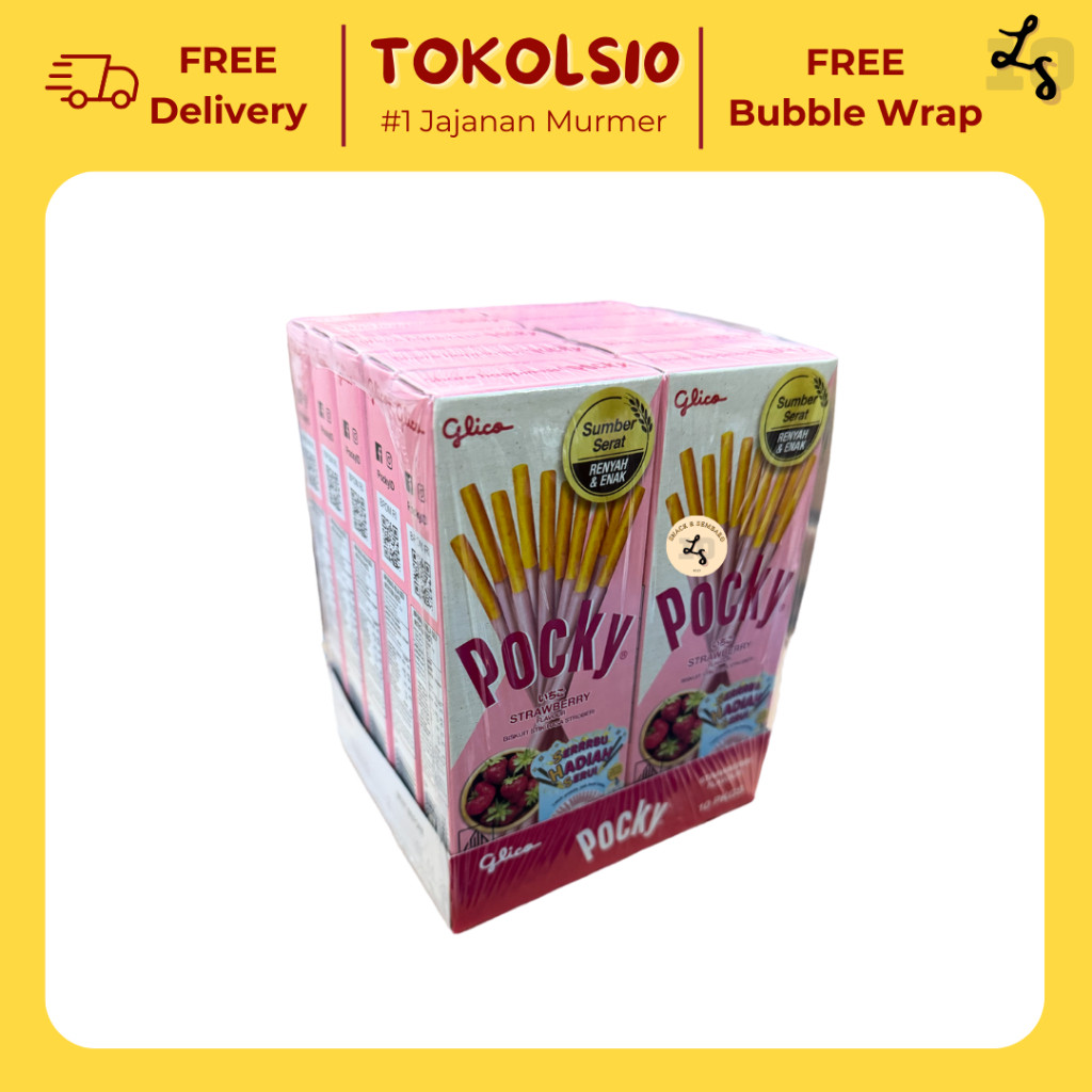 

[1 PAK] Pocky Minipack Rasa Stroberi/Cookies&Cream/Cokelat isi 10 pcs @20gr