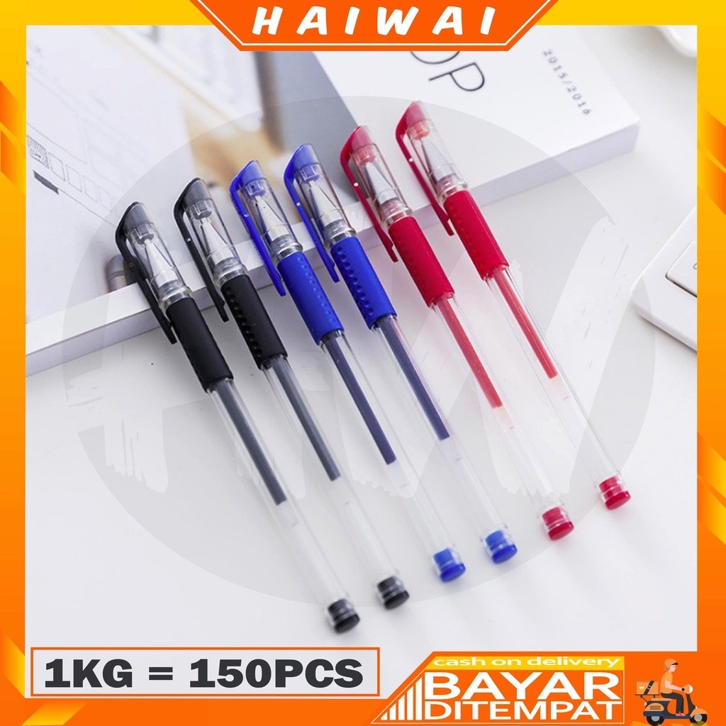 

HaiWai COD Pulpen Gel 0.5mm Bolpen Pena Pen Alat Tulis Gel Tebal 0.5 MM Pena Cair MURAH U09