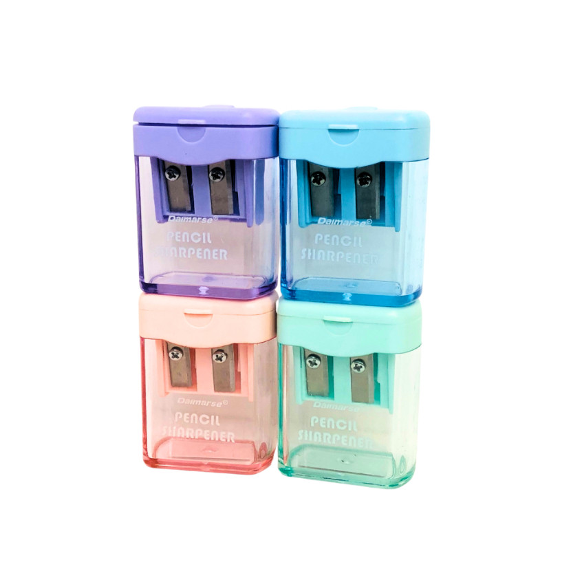 

Rautan 2 Lubang Impor DMS-800 Pencil Sharpener Warna Pastel Sleeper Peruncing Pensil - SATUAN- SHAGB