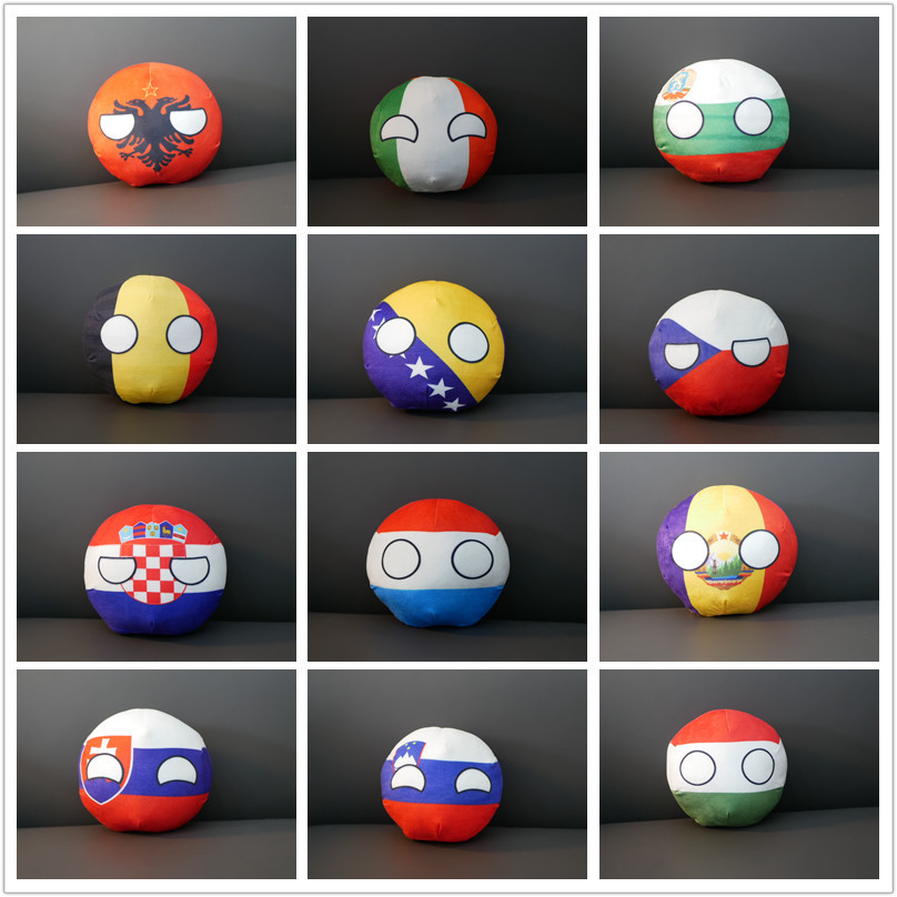 Countryballs Plush Doll Hungary Ireland Czech Romania Slovenia Belgium Albania Ball Polandball Stuff