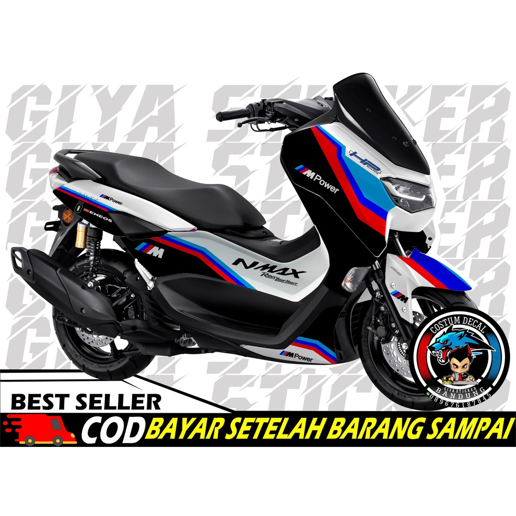 Stiker Decal Sticker Yamaha Nmax 155 New Fullbody BMW  stiker nmax full body design BMW Racing Decal