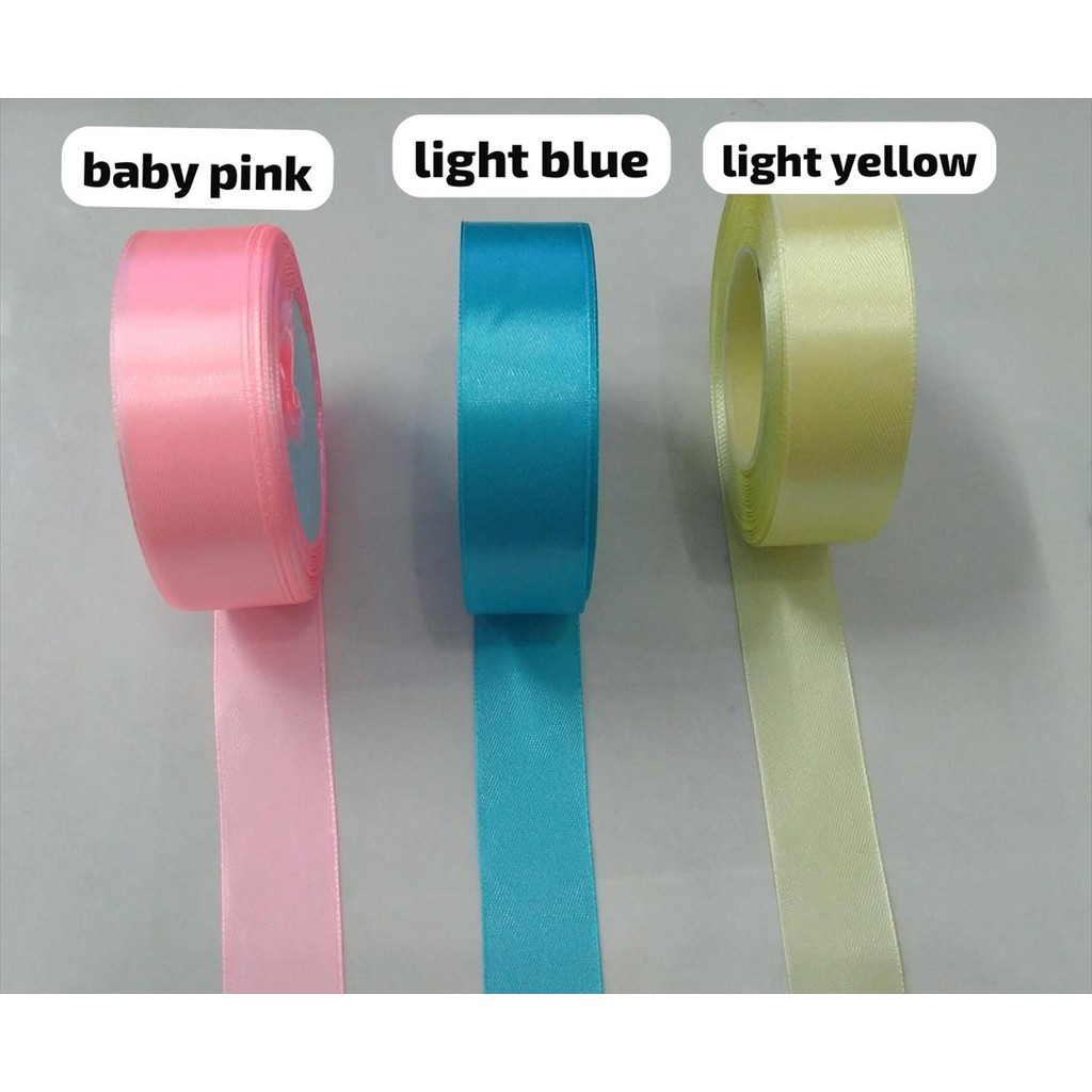 

[1 METER] 2.5CM SATIN RIBBON COLOR / Pita Satin Polos Kado Hampers Bouquet